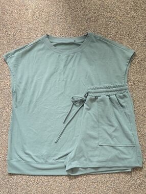 Capped Sleeve Top and Short Set